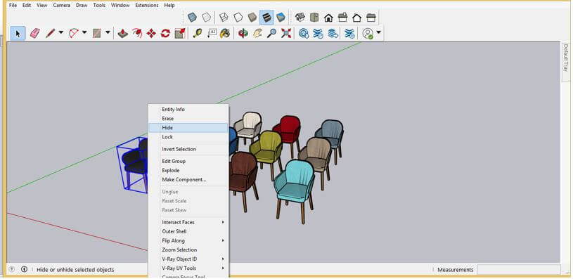 how to show hidden object in sketchup online